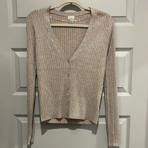 A New Day Women's Ribbed Cardigan with Sparkle shimmer